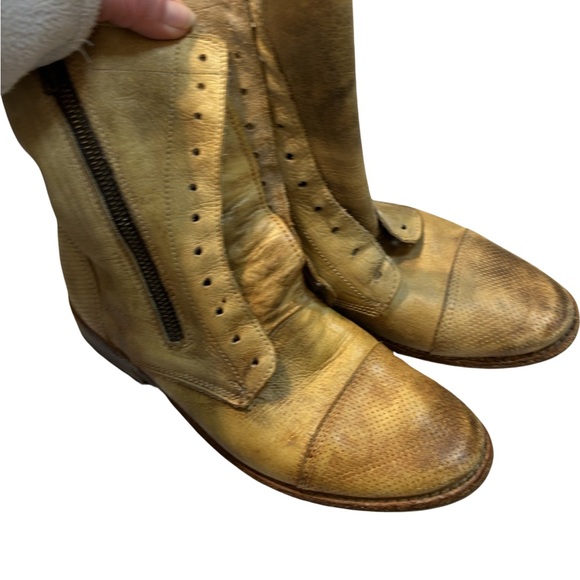 Bed STU Distressed cobbler boots handcrafted women’s size 7 leather boots laced - Picture 7 of 11